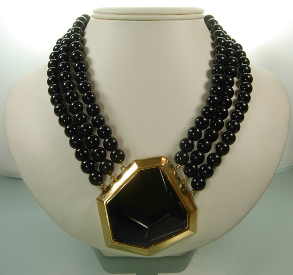 Statement 70s YSL Yves Saint Laurent Modernist Necklace