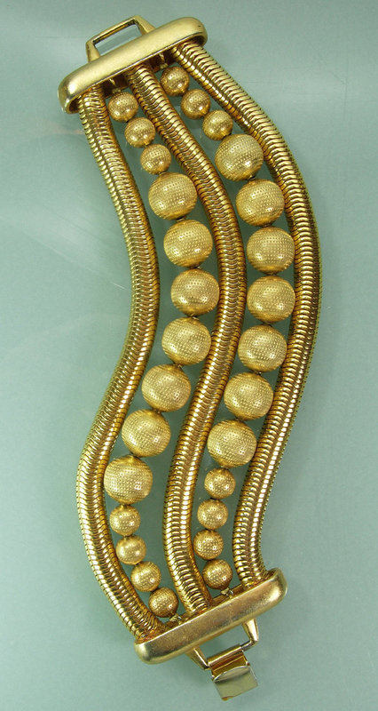 1980s Huge Snake Chain Bead Robert Lee Morris Bracelet