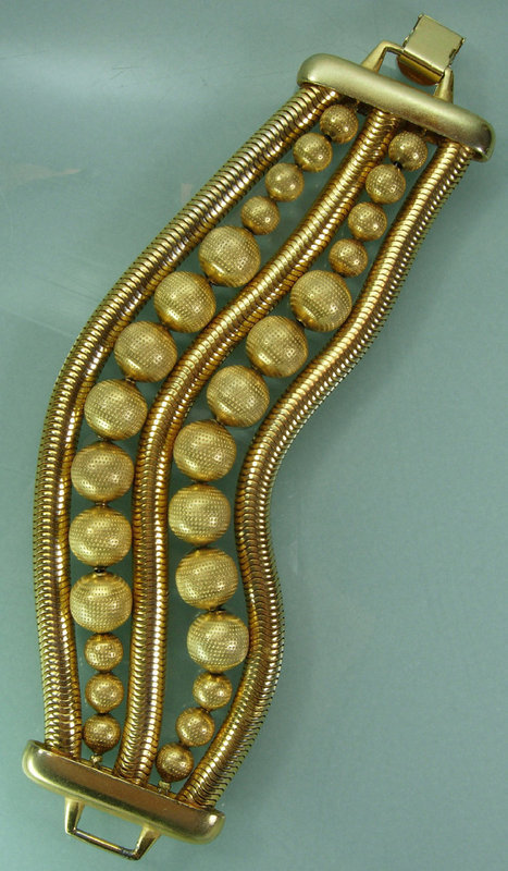 1980s Huge Snake Chain Bead Robert Lee Morris Bracelet