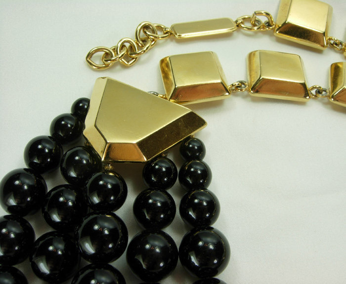 Edgy Glam 80s Yves St Laurent Ltd Edition Huge Necklace