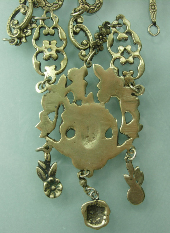 C 1900 800 Silver Gold Wash Giardinetti Necklace Italy
