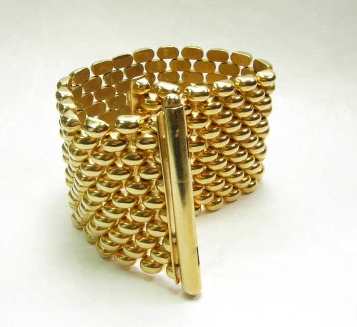 1970s Huge Chainmaille Link Modernist Runway Bracelet