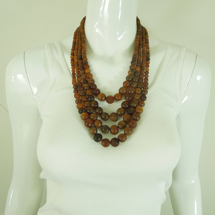 80s Monies 4 Row Horn Necklace Runway Couture Gerda Lynggaard