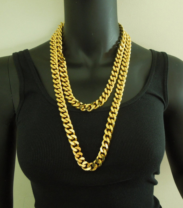 1980s Runway Statement Heavy Curb Chain Belt or Necklace