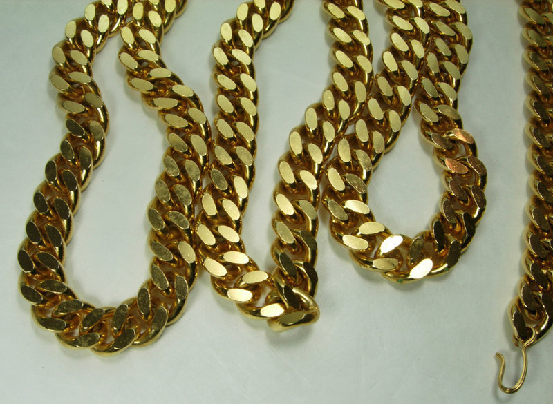 1980s Runway Statement Heavy Curb Chain Belt or Necklace