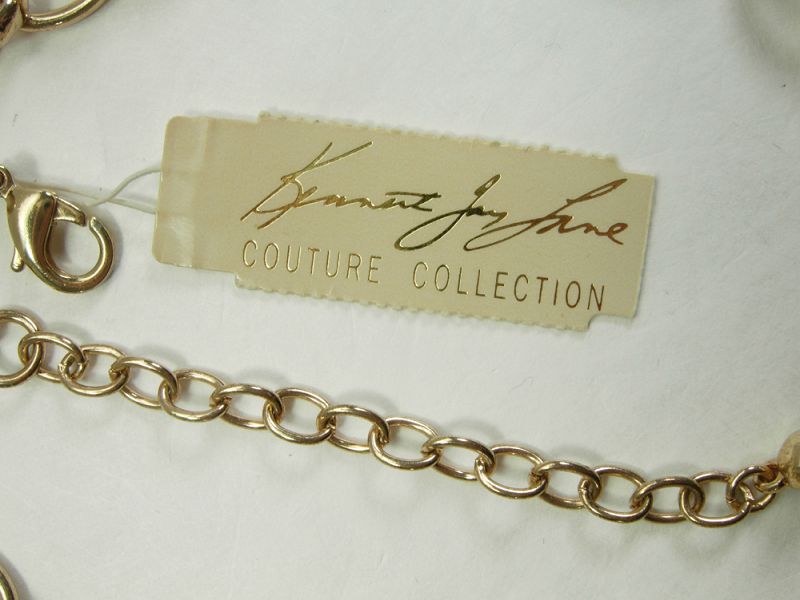 Kenneth Lane Couture Collection KJL Chain Link Bib Necklace Modernist