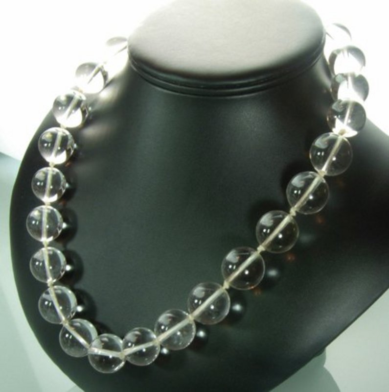 1930s Deco 17 MM Rock Crystal Pools of Light Necklace