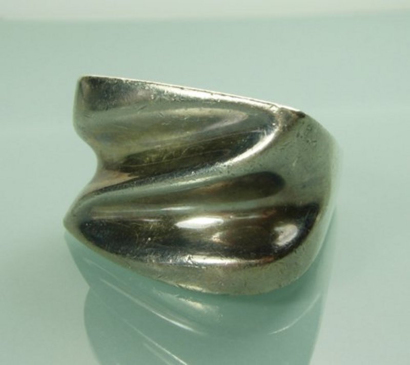 Huge Patricia Von Musulin Signed Sterling Cocktail Ring