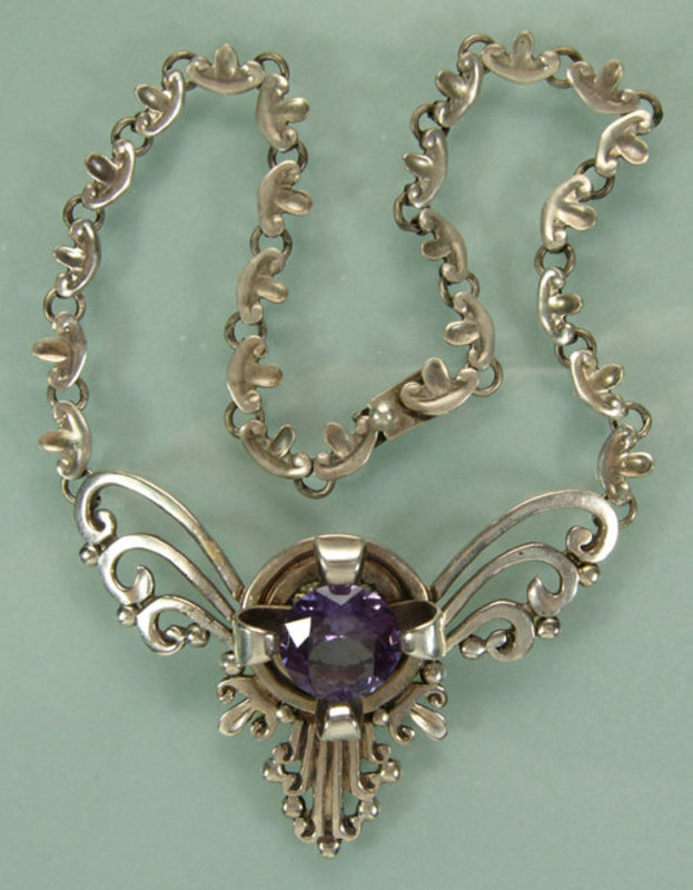 Nestor Mexico Sterling Synthetic Alexandrite Necklace