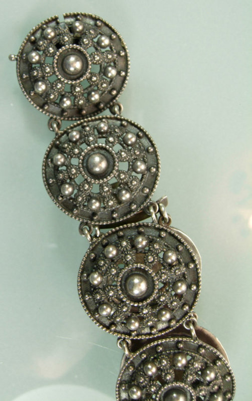 Gunmetal Gray 835 Silver Beaded Austrian Bracelet