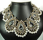 Showstopping Kenneth Lane KJL 1960s Glass Necklace