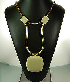 1960s Lanvin Paris Drop Snake Chain Necklace