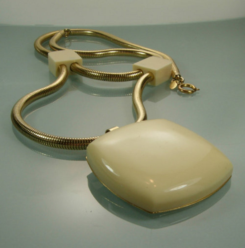 1960s Lanvin Paris Drop Snake Chain Necklace