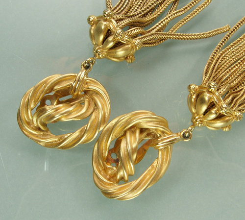 Statement Schiaparelli Drop Earrings: Rope and Tassels