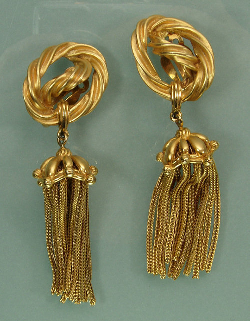 Statement Schiaparelli Drop Earrings: Rope and Tassels