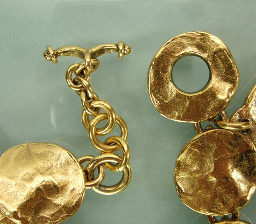 Robert Goossens Paris Bracelet Molten Coin Form Drops