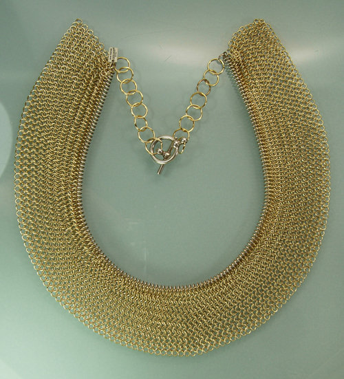 Fabulous Statement Chainmaille Bib Necklace: Eve France