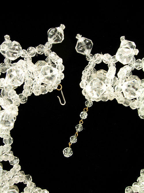 Amazing Huge 1960s Clear Lucite Beaded Collar Necklace