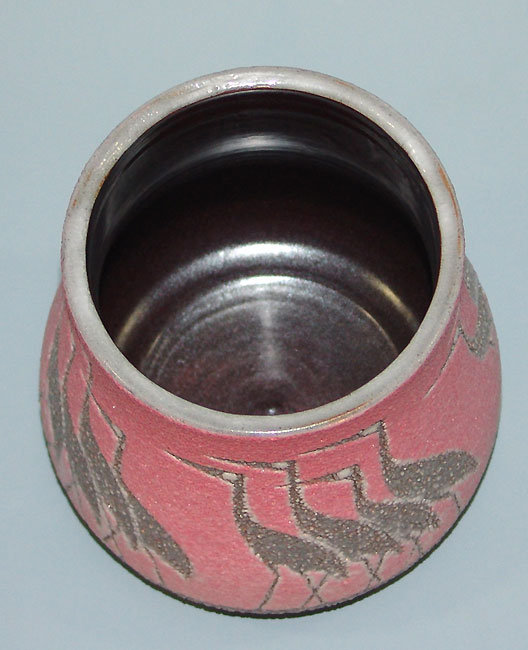 Modern Japanese Pottery Vase by Shinkai Kanzan