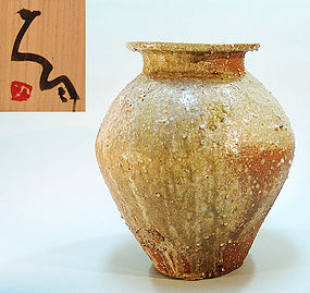 Important Shigaraki Tsubo Vase by Tsujimura Shiro