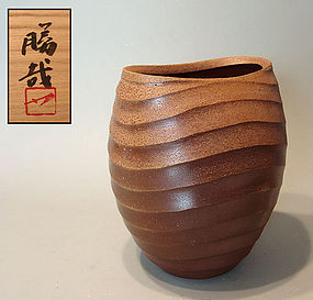 Contemporary Bizen Vase by Matsumoto Katsuya