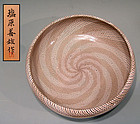 Stunning Nerikomi Hachi by Shiobara Yoshio, Exhibited