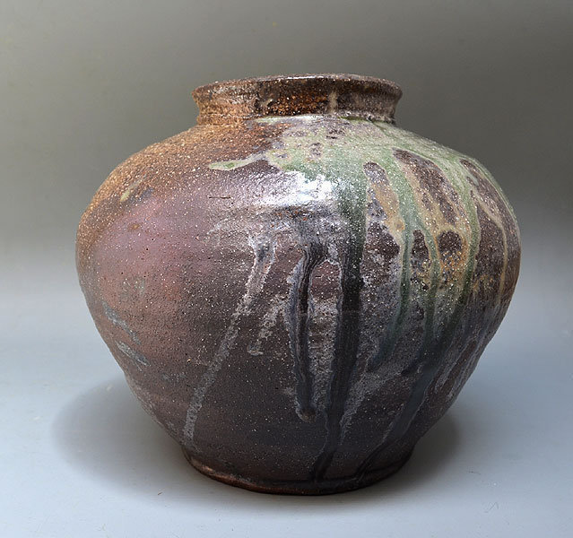 Large Pottery Tsubo, Important Artist Tsuboshima Dohei
