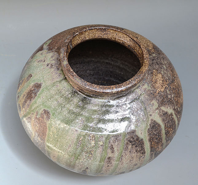 Large Pottery Tsubo, Important Artist Tsuboshima Dohei