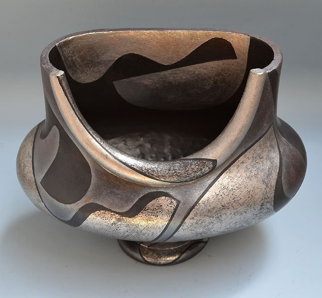 Yanagihara Mutsuo Pottery Sculpture, Silver