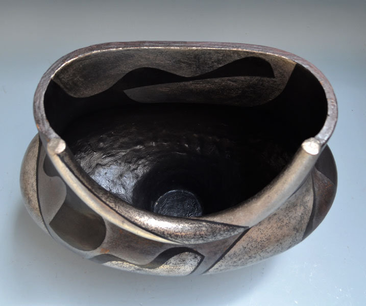 Yanagihara Mutsuo Pottery Sculpture, Silver