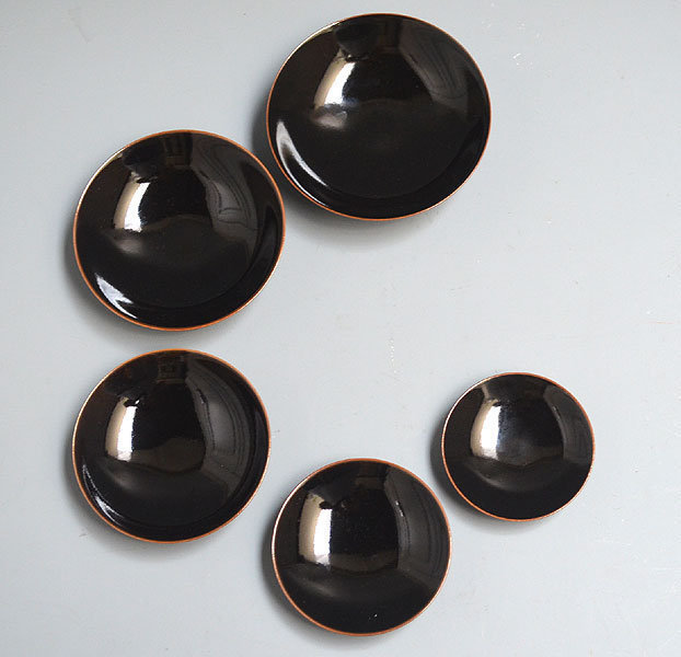 5 Contemporary Ceramic Nesting Cups by Yagi Akira