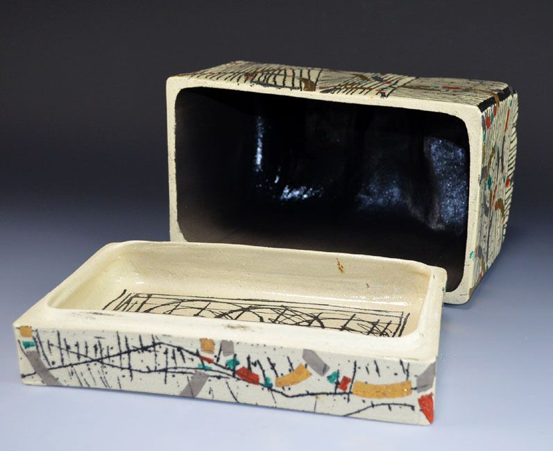 Kato Reikichi Sengiri Jikiro Covered Pottery Box