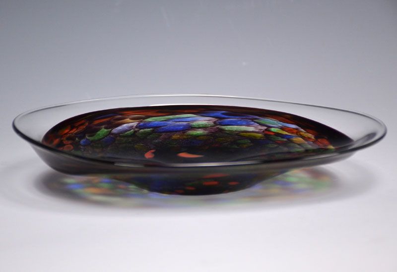 Gorgeous Kobayashi Mitsugi Art-Glass Mosaic Plate