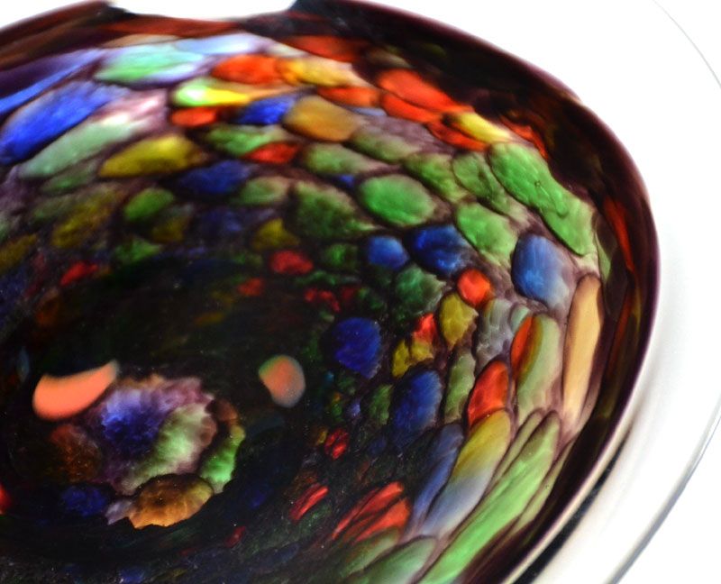 Gorgeous Kobayashi Mitsugi Art-Glass Mosaic Plate