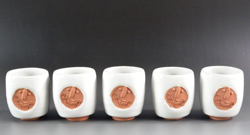 Set of 5 Yunomi Cups by Sodeisha Legend Suzuki Osamu