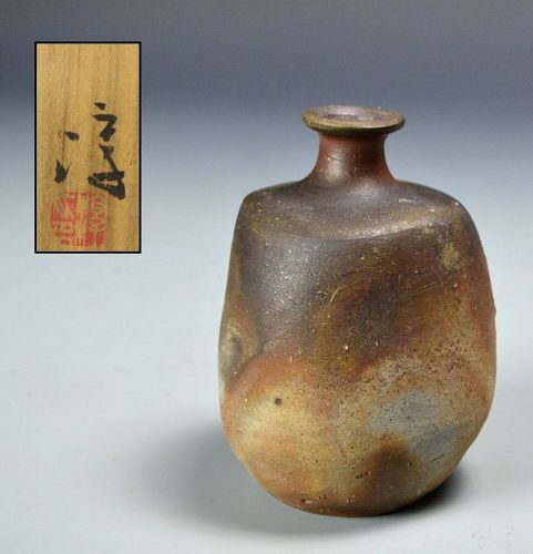 Living National Treasure Isezaki Jun Bizen Tokkuri