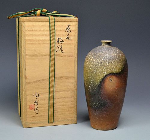 Living National Treasure Yamamoto Toshu Bizen Vase