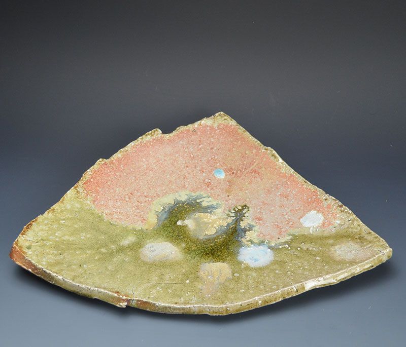 Sugimoto Sadamitsu Shigaraki Three-sided Dish