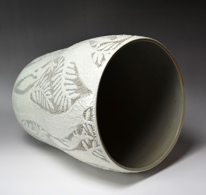 Shinkai Kanzan Large Open Flower Vase, Squirrels