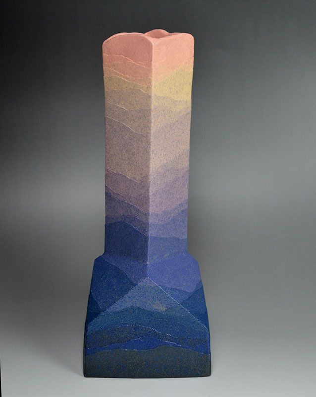 Miyashita Zenji Colorful Saidei Vase