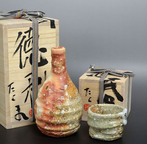 Sake Set, Tokkuri and Guinomi by Murakoshi Takuma