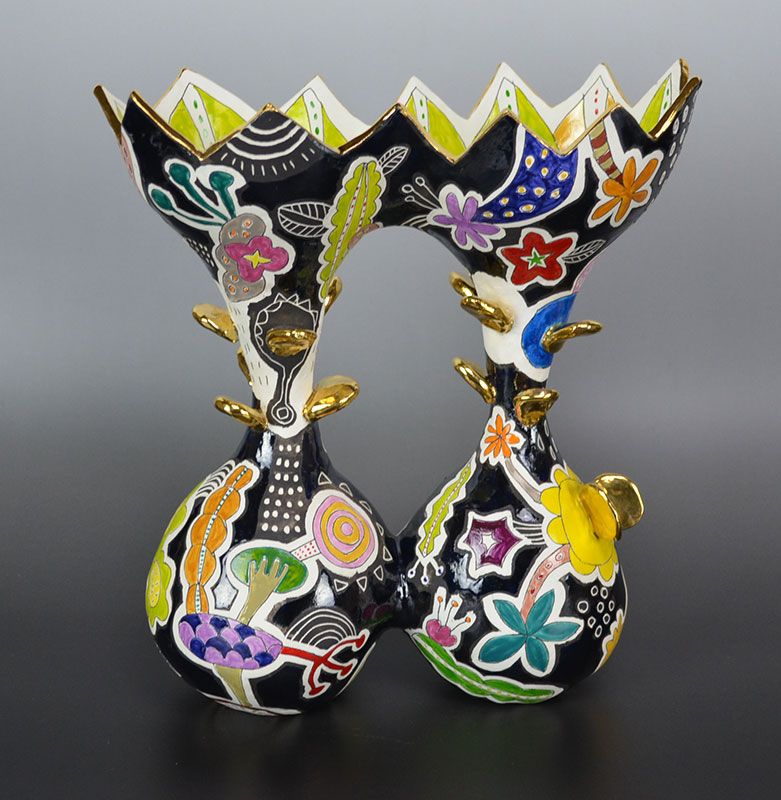 Fabulous Yamashita Moe Double Vase