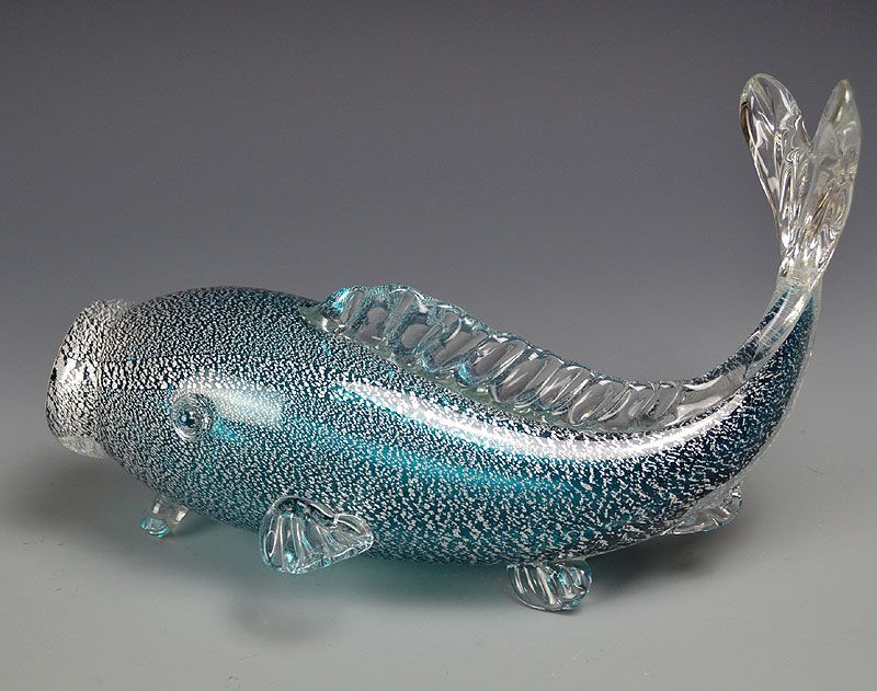 Kuroki Kuniaki Contemporary Glass Koi Sculpture
