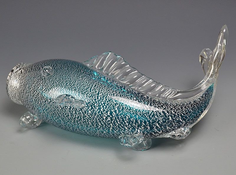 Kuroki Kuniaki Contemporary Glass Koi Sculpture