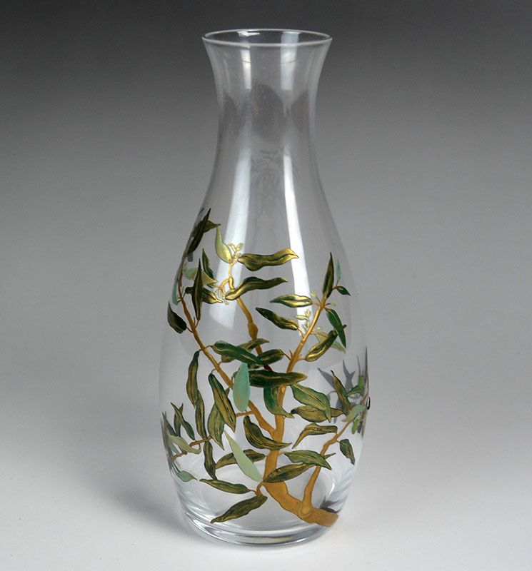 Contemporary Lacquered Glass Sake Set by Arai Etsuko