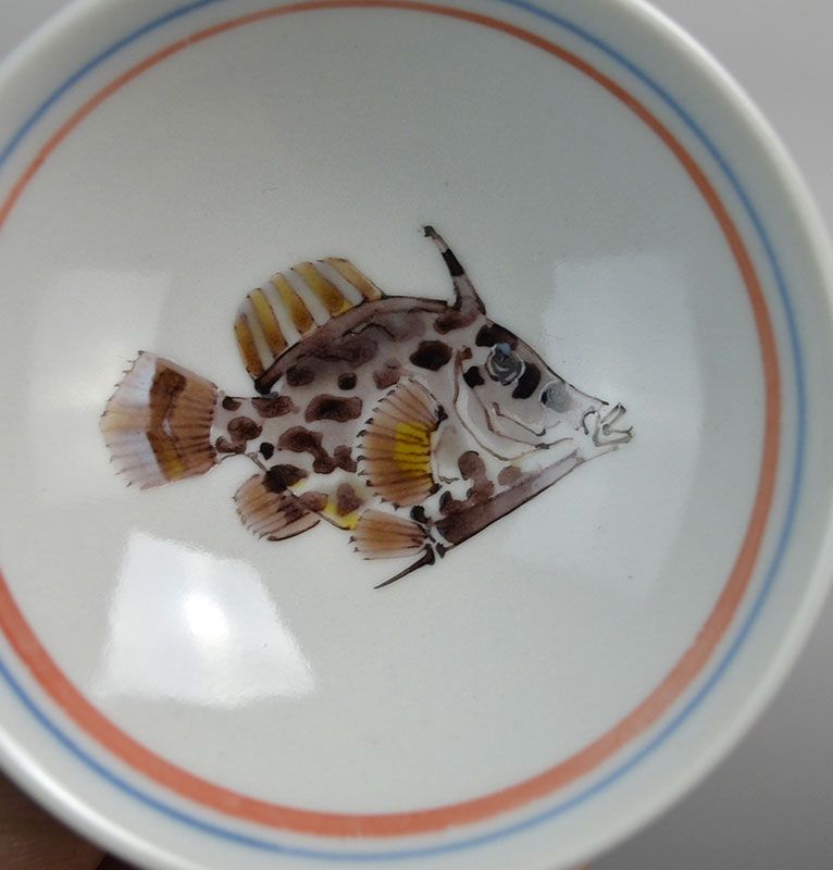 10 Contemporary Japanese Porcelain Sake Cups Takegoshi Jun