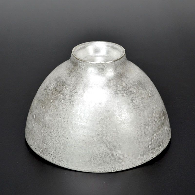 Ginsai Silver Glazed Bowl by Hattori Tatsuya