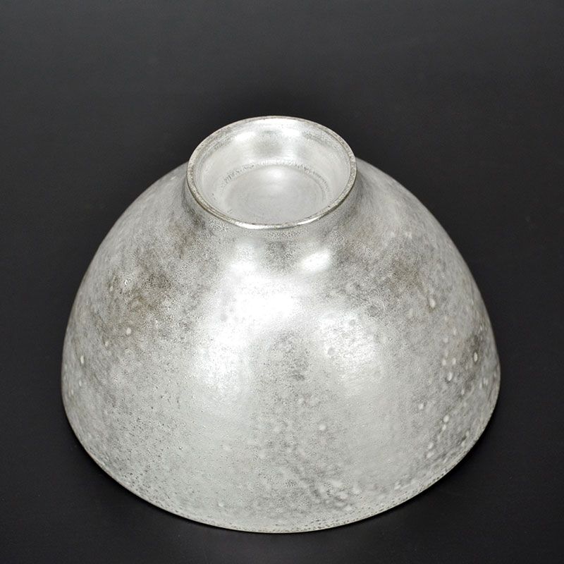 Ginsai Silver Glazed Bowl by Hattori Tatsuya