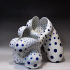 Nakashima Harumi Blue Dot Porcelain Sculpture