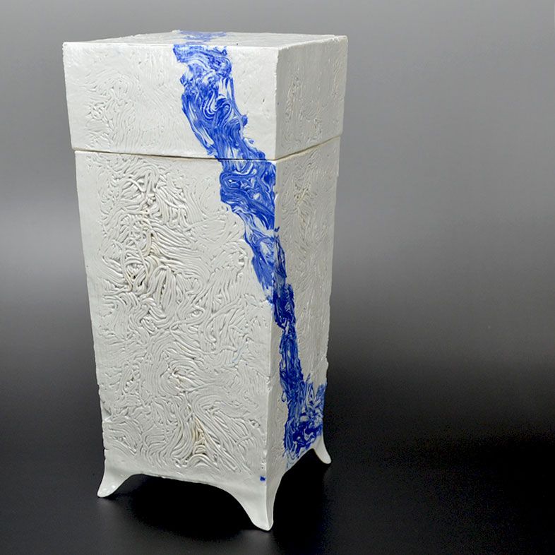 Miyashita Zenji Ransai Bako Colored Clay Container